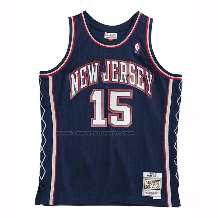 Maglia Toronto Raptors Vince Carter No 15 Mitchell & Ness 2006-07 Blu